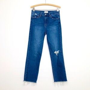Pistola High rise, straight leg, frayed him distressed jeans